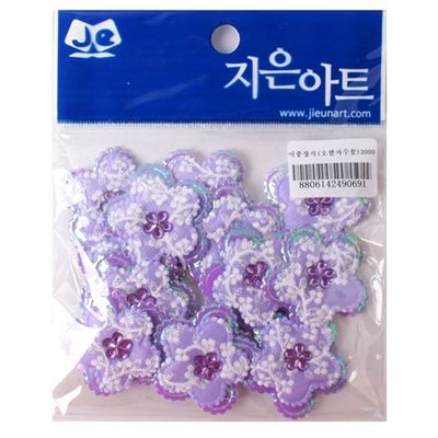 혜명몰 이중장식(오팔자수꽃)-보라 꾸미기재료 리본장식 공예부자재 데코장식 미술재료(WFPBUNH)
