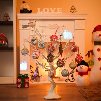 화이트 이미지볼 풀세트 미니 트리 탁상 완제