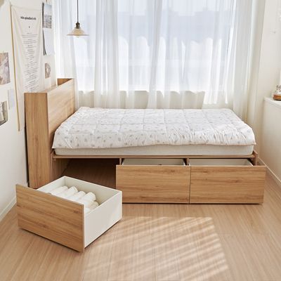 보루네오 빅수납 LED 침대 Q-듀얼탑 29cm 매트리스