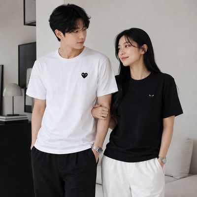꼼데가르송 블랙와펜 라운드 반팔티셔츠