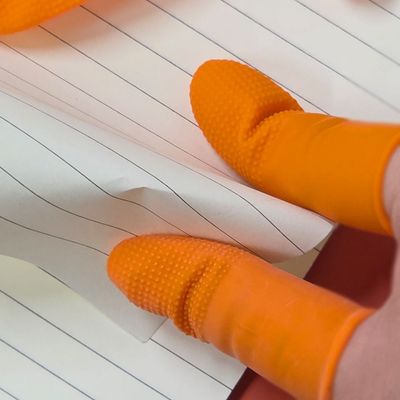 손가락 고무 장갑 골무 100P 오렌지(WFHIF0F)