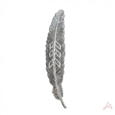 깃털모양 금속 책갈피 화이트