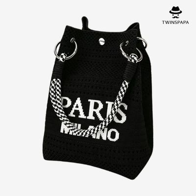 체크 로프 손잡이형 여성 토트 백 P0000UHW 1+1