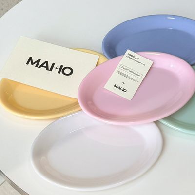 [마호]파스텔멜라민 타원Oval접시1호(203x144mm)x5pcs