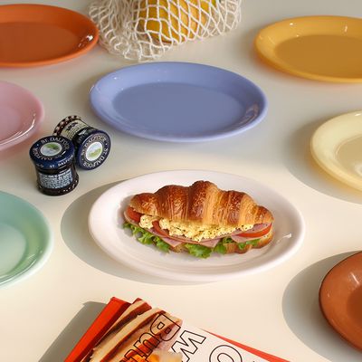 [마호]파스텔멜라민 타원Oval접시1호(203x144mm)x2pcs