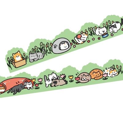 고양이 정원 마스킹테이프