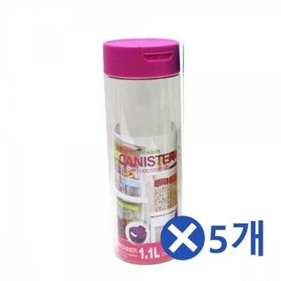 WL 양념통 1.1L대x5개- 색상랜덤 잡곡용기 씨리얼 파스타(WFLR3EK)