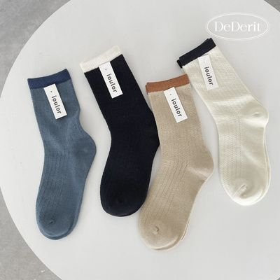 [데데리트]투톤 사계절 여성 패션 디자인 예쁜 양말