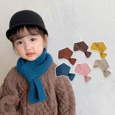 아동 매듭 니트 머플러 목도리 단색 키즈 여아 남아 