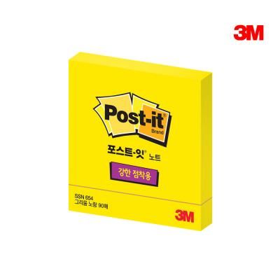 3M 포스트잇 654SSN 그리움노랑