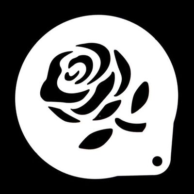 [와인앤쿡]케이크 라떼 스텐실 도안 장미