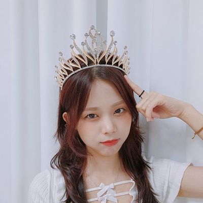 클리 웨딩 티아라 머리띠 골드(WDAE9A5)