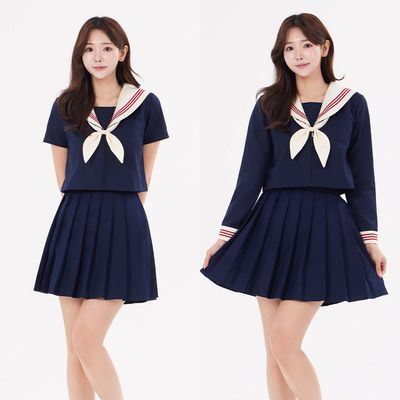 (대여) 레드라인 네이비 마린 세라복 프레피룩 교복