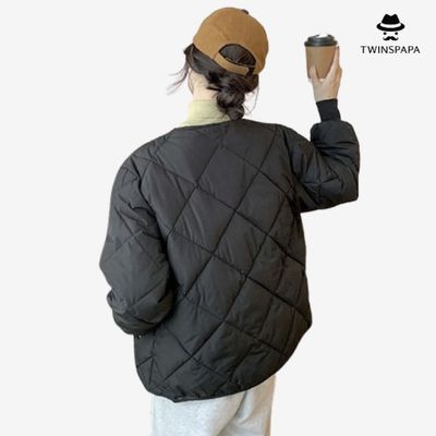 라운드넥 여성 경량 퀼팅 패딩 자켓(P0000UAI/3컬러)