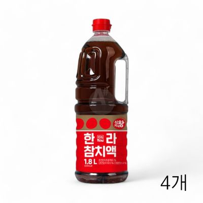 WL 한라식품 한라참치액젓 1.8L X 4개 만능조미료 국간맞추기 만능참치액 만능양념 가다랑어(WFLQQXG)