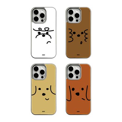 9C9C 댕댕 페이스 맥세이프 실버 글로시 케이스