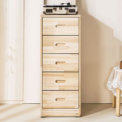 두리 삼나무 원목 5단 서랍장 400 (착불)