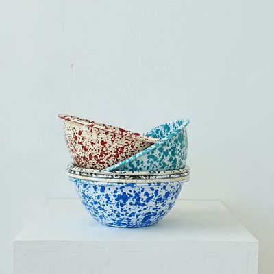 크로우캐년 마블 법랑 캠핑그릇 D18 샐러드볼 1P