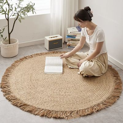 핸드메이드 원형 테슬 러그(150cm)