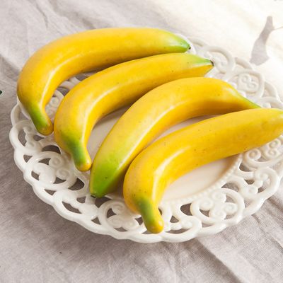바나나 모형 과일 (2PCS) 빵 채소 모조 인조 가짜