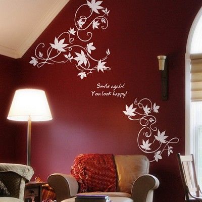 [디자인베이]  행복한아이비 (완제품A타입) 그래픽스티커 식물꽃 포인트 시트지