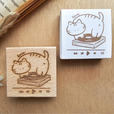 미시아 MICIA 냥이 수첩 음악 스탬프