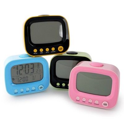 레트로TV Style 캘린더 USB 알람시계(온도표기)