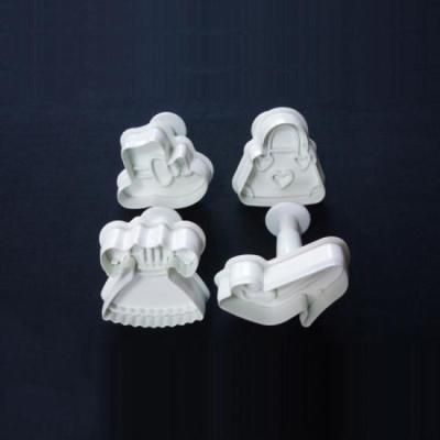 카페테리아 베이킹 큐티 푸쉬커터 4종1세트