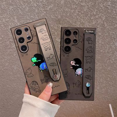 갤럭시 s25 24 23 22 홀로그램 캐릭터 스트랩 케이스