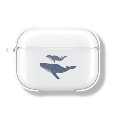 아칸 헤롱이 푸른고래 에어팟프로 투명케이스