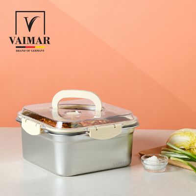 [VAIMAR] 바이마르 스텐 핸들형 보관용기 4L