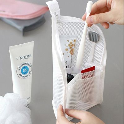 도렌 접이식 스탠딩 세면도구 칫솔치약 파우치 가방