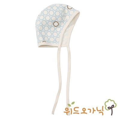 [위드오가닉] 오가닉 신생아 파일럿모자 무당벌레블루