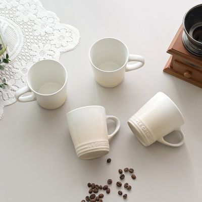 [르크루제] v머그 300ml - 화이트(머랭) 4P 세트