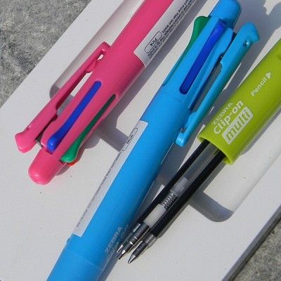 [Zebra] 멀티펜의 대명사..샤프+4색볼펜-일본 제브라 클립온멀티 F-파스텔 B4SA1