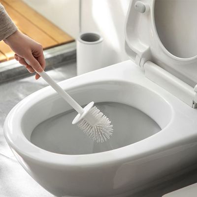 접착식 벽걸이 원형 변기솔