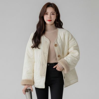 리버시블 아우터 뽀글이 양면 여성 누빔 점퍼