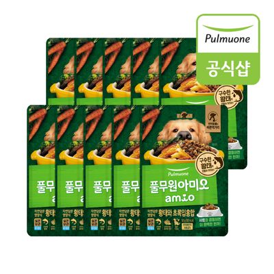 풀무원아미오 강아지 영양식 황태와 초록입홍합x10개