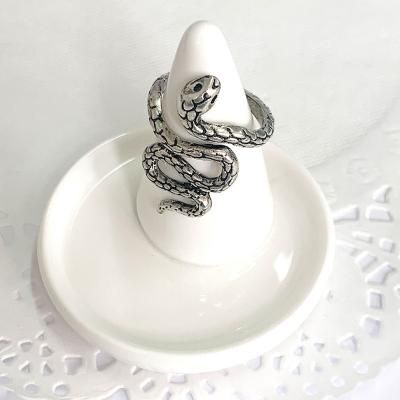 [실버문]  웨이브 실버 스네이크 반지