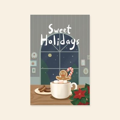[크리스마스카드] XJW3216-SWEET HOLIDAYS 성탄절카드