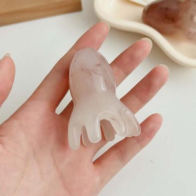 문어 괄사 마사지기 두피 머리 얼굴 바디 종아리 목 승모근 림프순환 안마용품 기 두피 문어 순환(WFP8IE8)