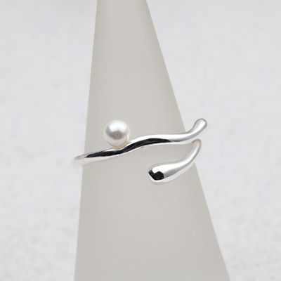 여성 데일리 프리사이즈 핵진주포인트 반지