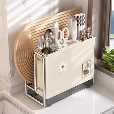 올인원 칼 도마 수저 정리함 칼꽂이