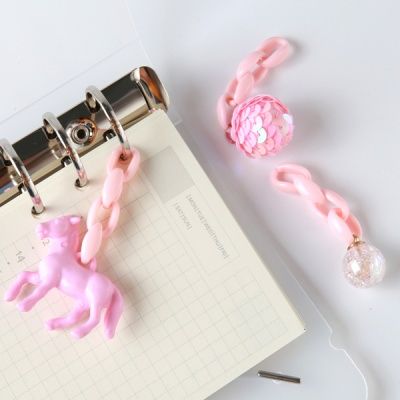 6공 다이어리 키링  다이어리 팬던트 스팽클 크랙볼