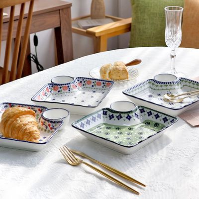 폴라브 도자기 소스볼 나눔 만두접시 2p세트 2종 택1