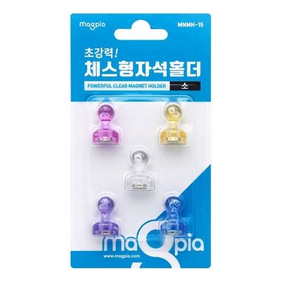 체스형자석홀더 소 MNMH-15 냉장고자석 15mm 5개입