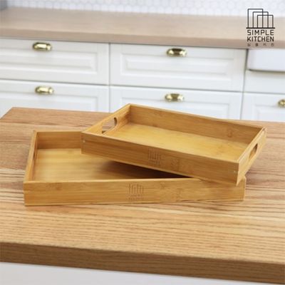 [HOT딜][심플키친] 사각 우드 트레이 2종 세트 SK-063