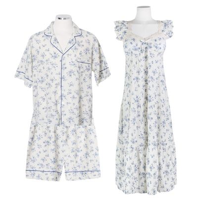 [쿠비카]바스트 셔링 캡내장 롱 원피스 커플잠옷 WM671