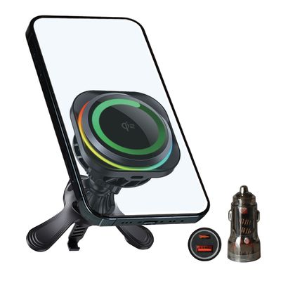Qi2 고속충전 차량용 무선충전기 거치대 NV225/NV226