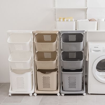 스탠다드 통기성 좋은 3단 빨래바구니